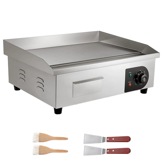 VEVOR Commercial Electric Countertop Griddle Temperature 122 To 570 Fahrenheit