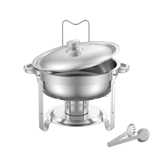 SucceBuy Stainless Steel Chafing Dish Buffet Set With Lid Water Pan