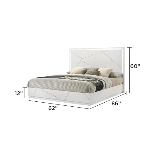 5 Piece Bedroom Set With LED Lighting And Modern Design