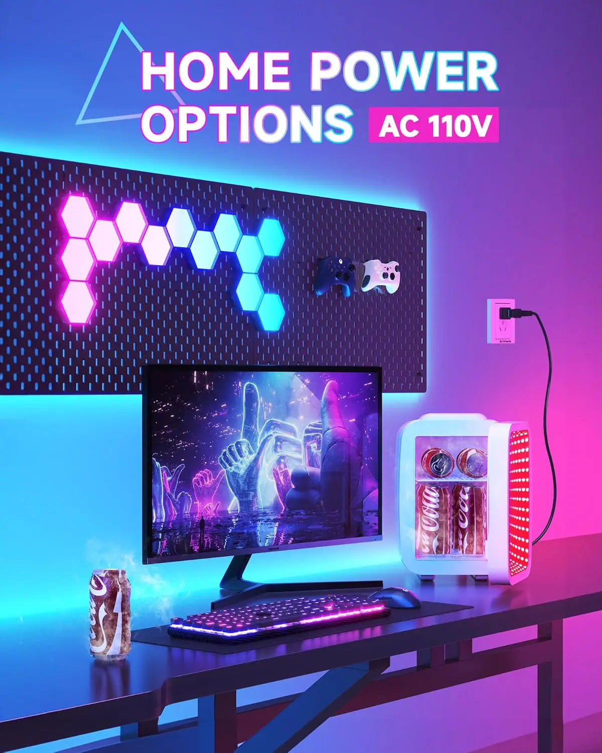XMSJ Mini Fridge Portable Thermoelectric With Dimmable LED