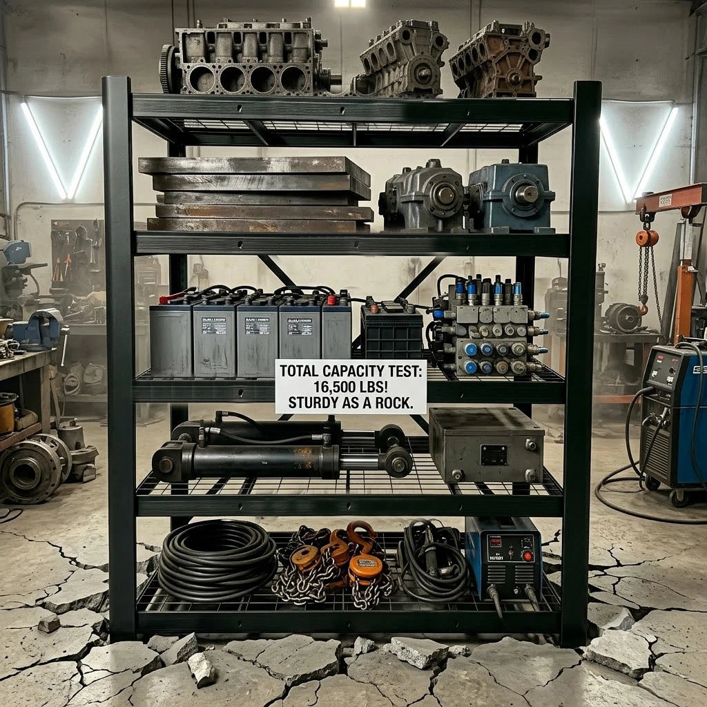 Heavy Duty Metal Storage Rack For Garage Basement And Workshop