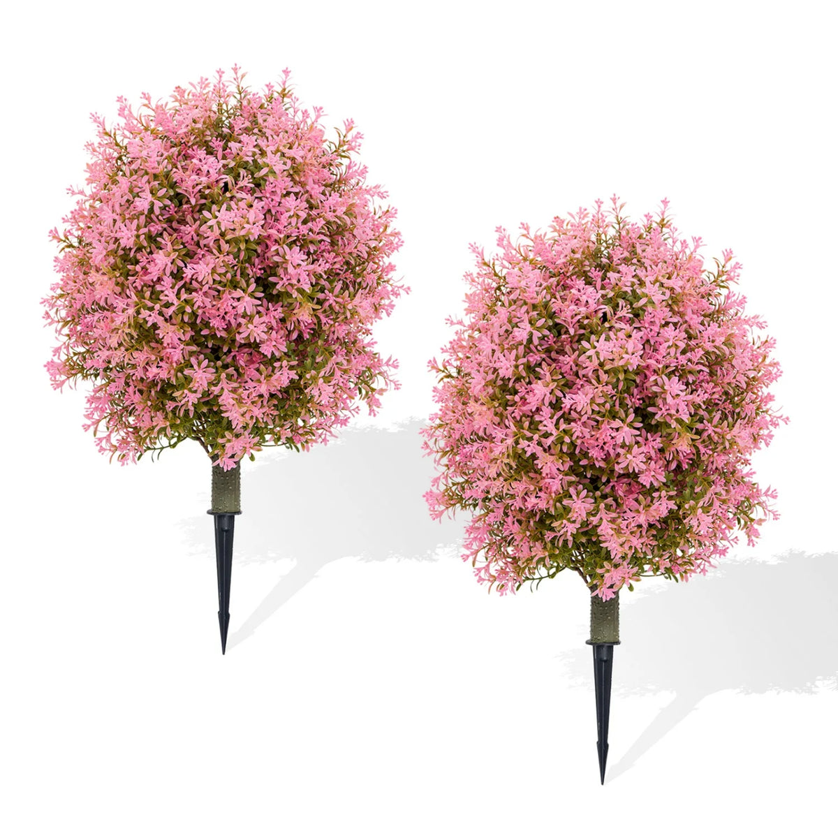 Artificial Boxwood Topiary Balls With Ground Spikes For Garden Decor