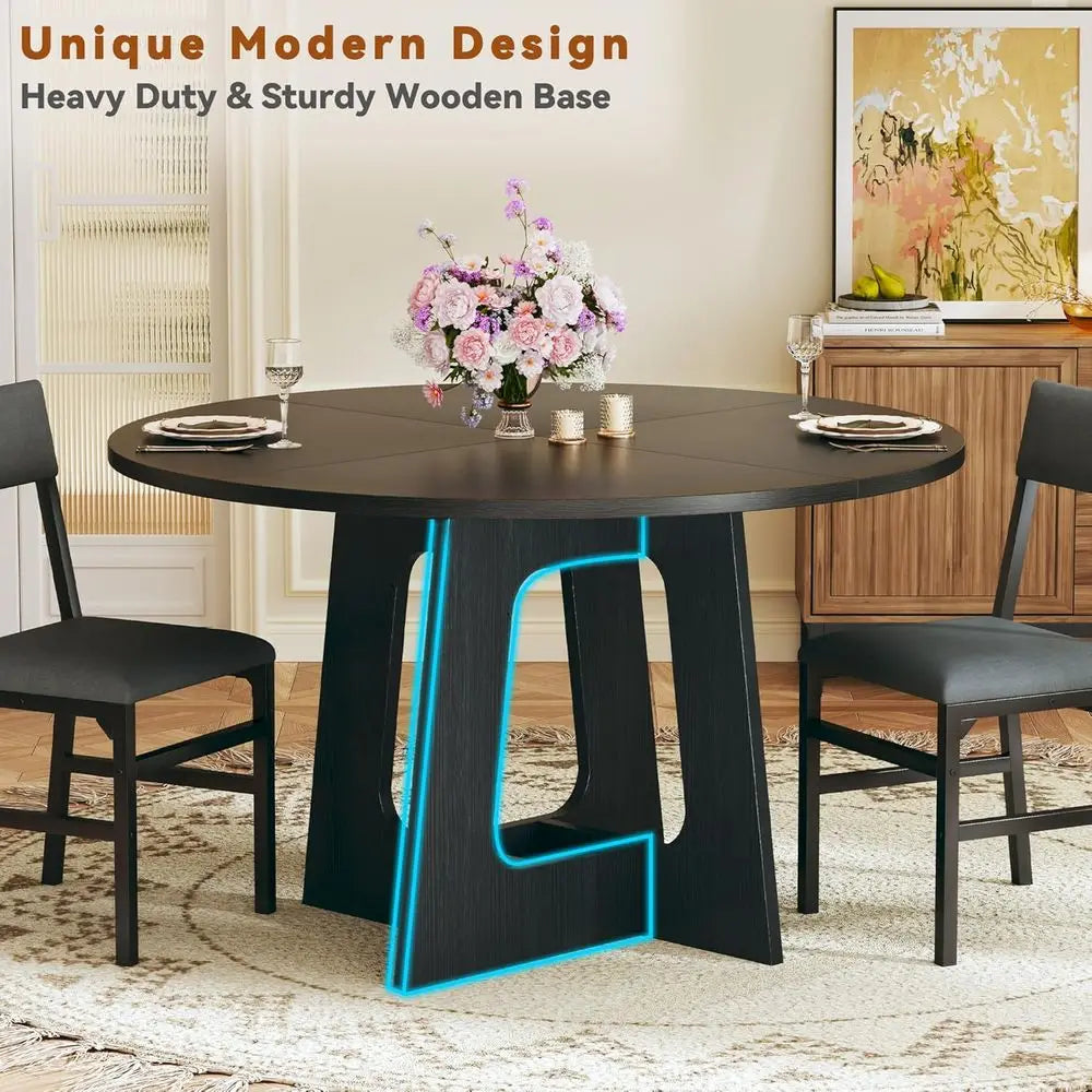 Ticify Round Dining Table Set For Four Seats