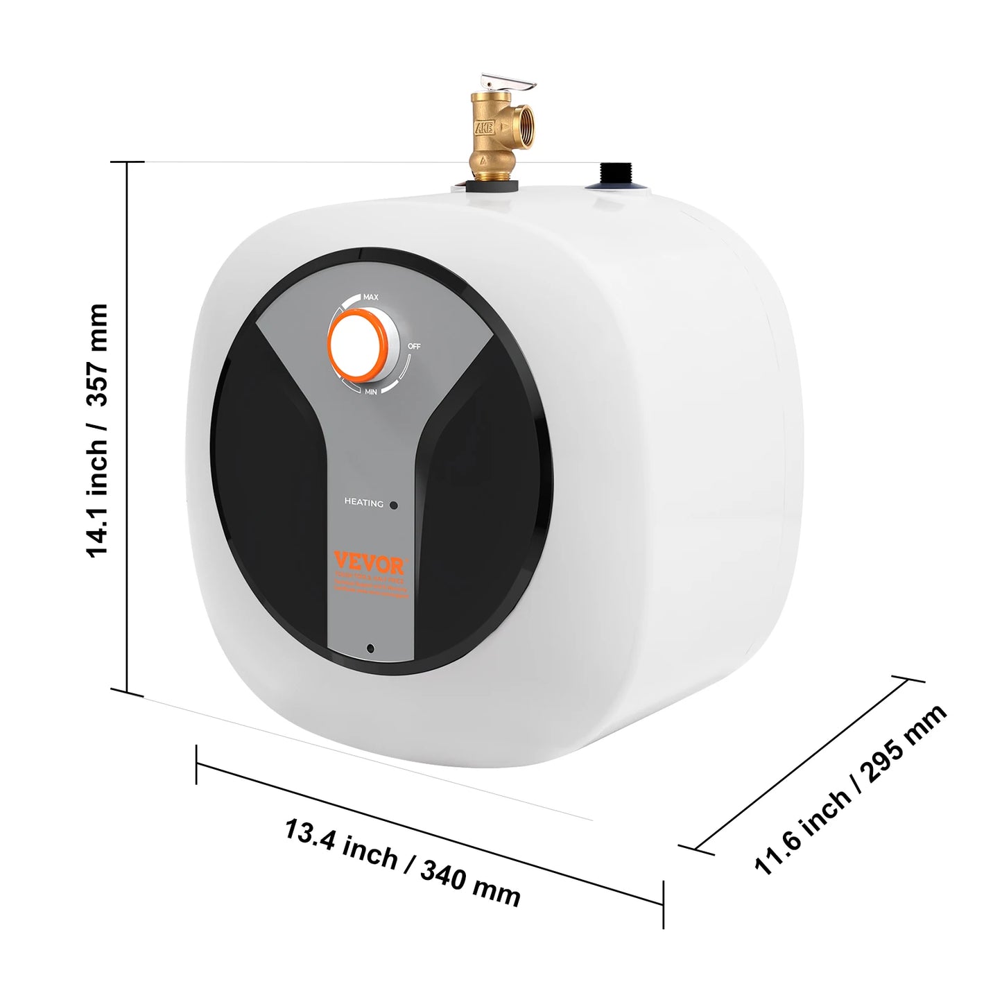 VEVOR Electric Mini Tank Water Heater 1440W For Kitchen