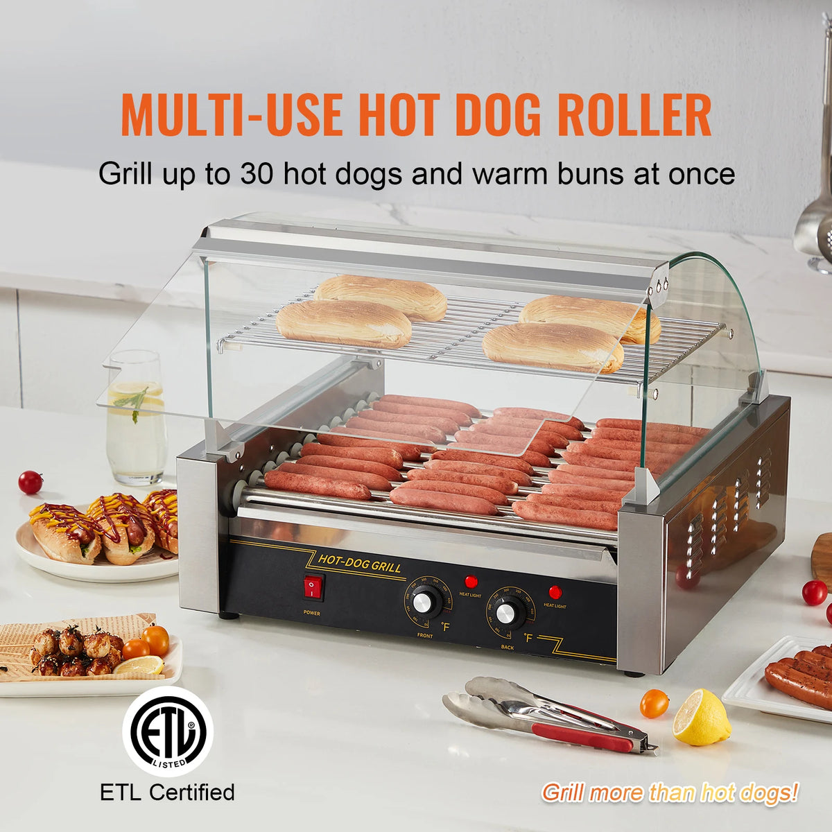 SucceBuy Commercial Electric Hot Dog Roller Sausage Grill Machine