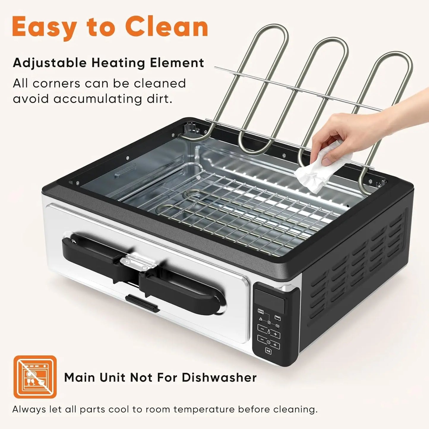 XMSJ Electric Indoor Grill Smokeless Griddle With Lid for Kitchen