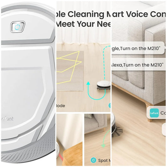 XMSJ Robot Vacuum Cleaner With Strong Suction 120 Minutes Runtime