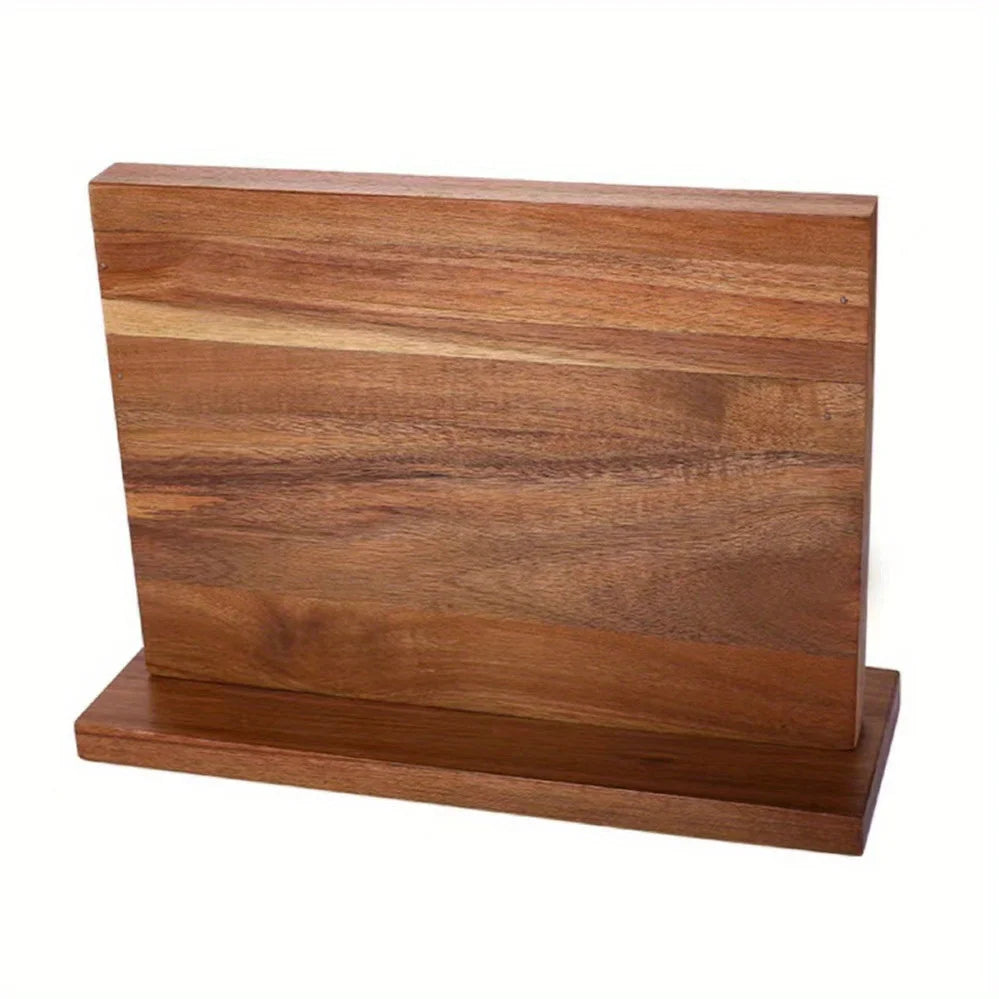 WXCOO Magnetic Knife Holder Rack Kitchen Double Sided Wooden Organizer