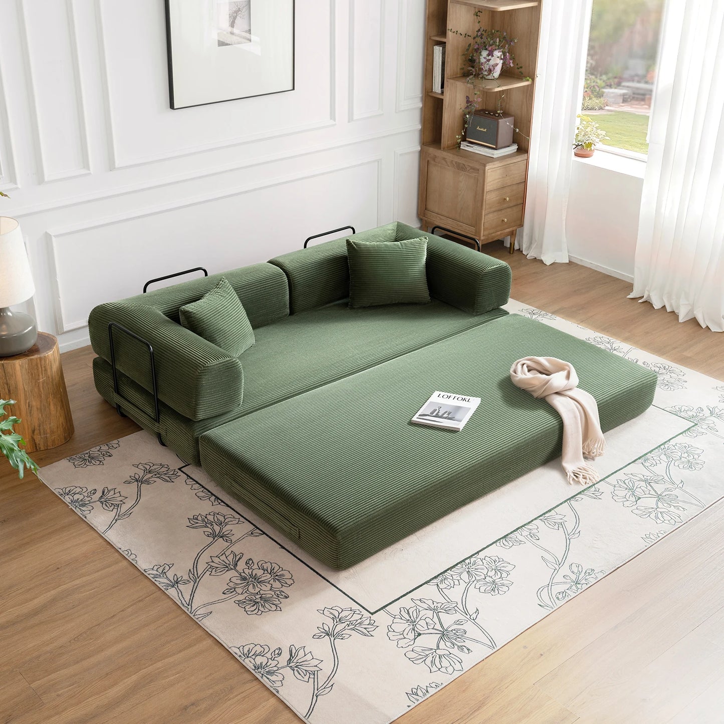 Tholasis Convertible Sofa Bed Fixed Frame For Small Spaces