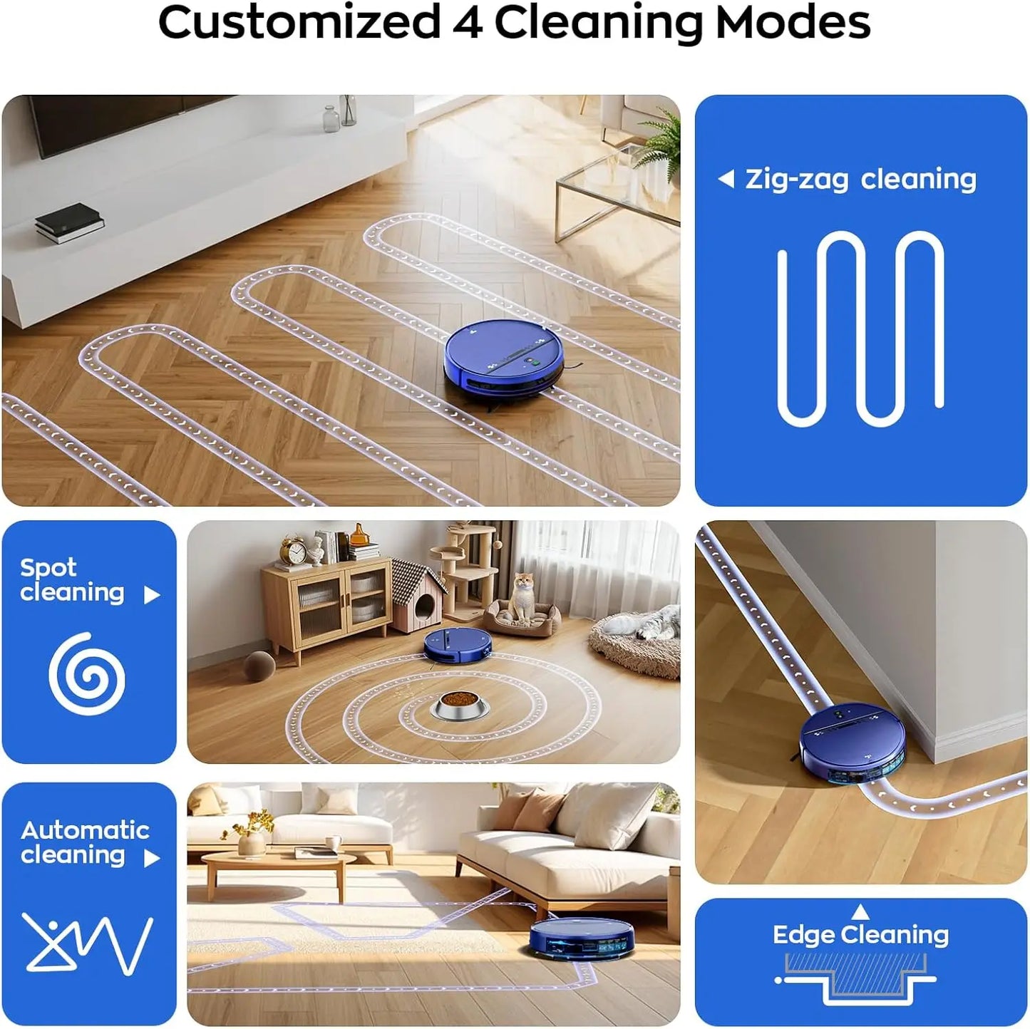 XMSJ 2 In 1 Robotic Vacuum Mop Combo Premium Performance