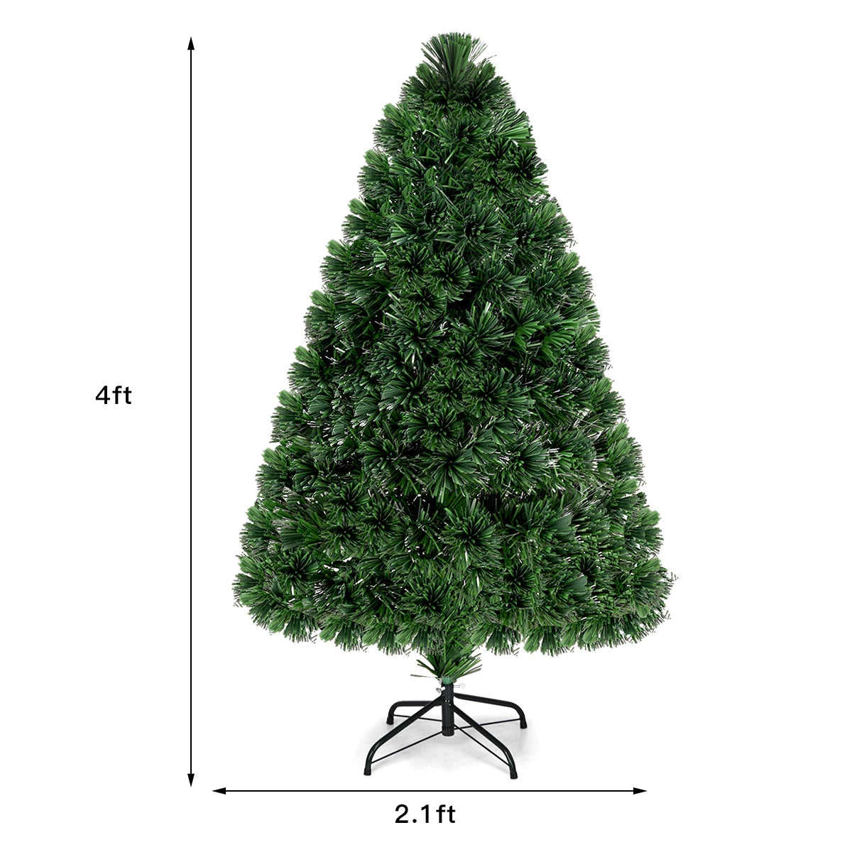 MULTIGOT Pre Lit Fiber Optic Artificial Christmas Tree With Stand