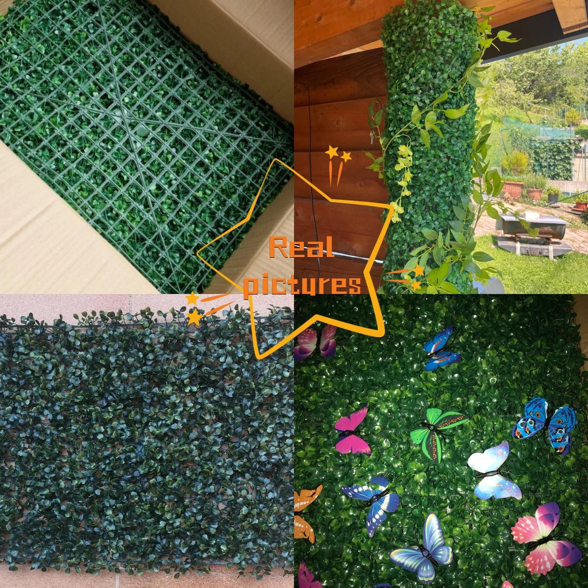 Artificial Boxwood Hedge Panels Privacy Fence Outdoor Garden Decor
