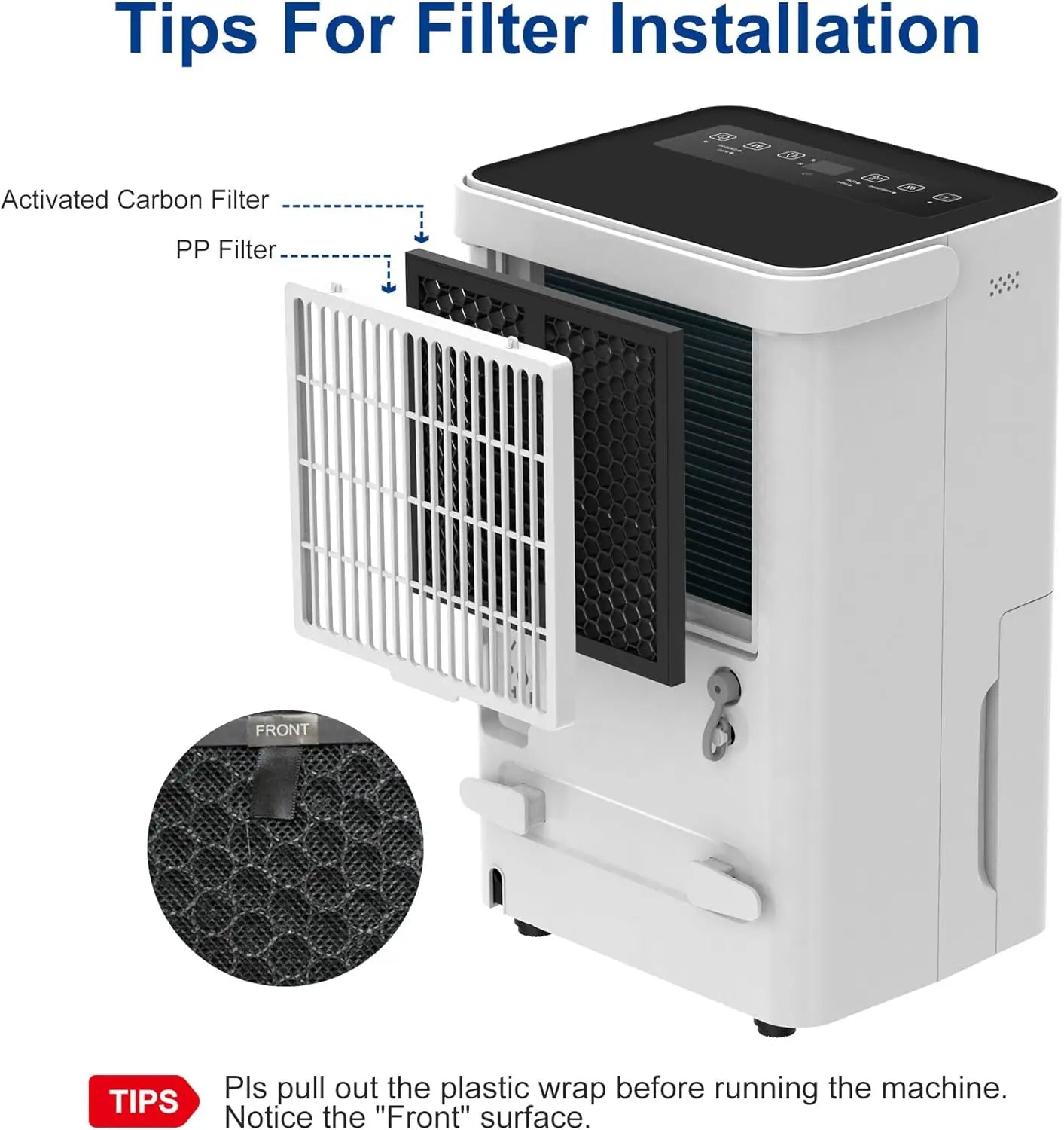 XMSJ Dehumidifier For Home And Basements With Drain Hose