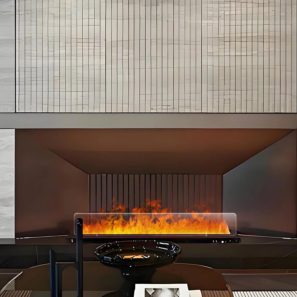 AFLYEVER 3D LED Water Vapor Electric Fireplace With Remote Control