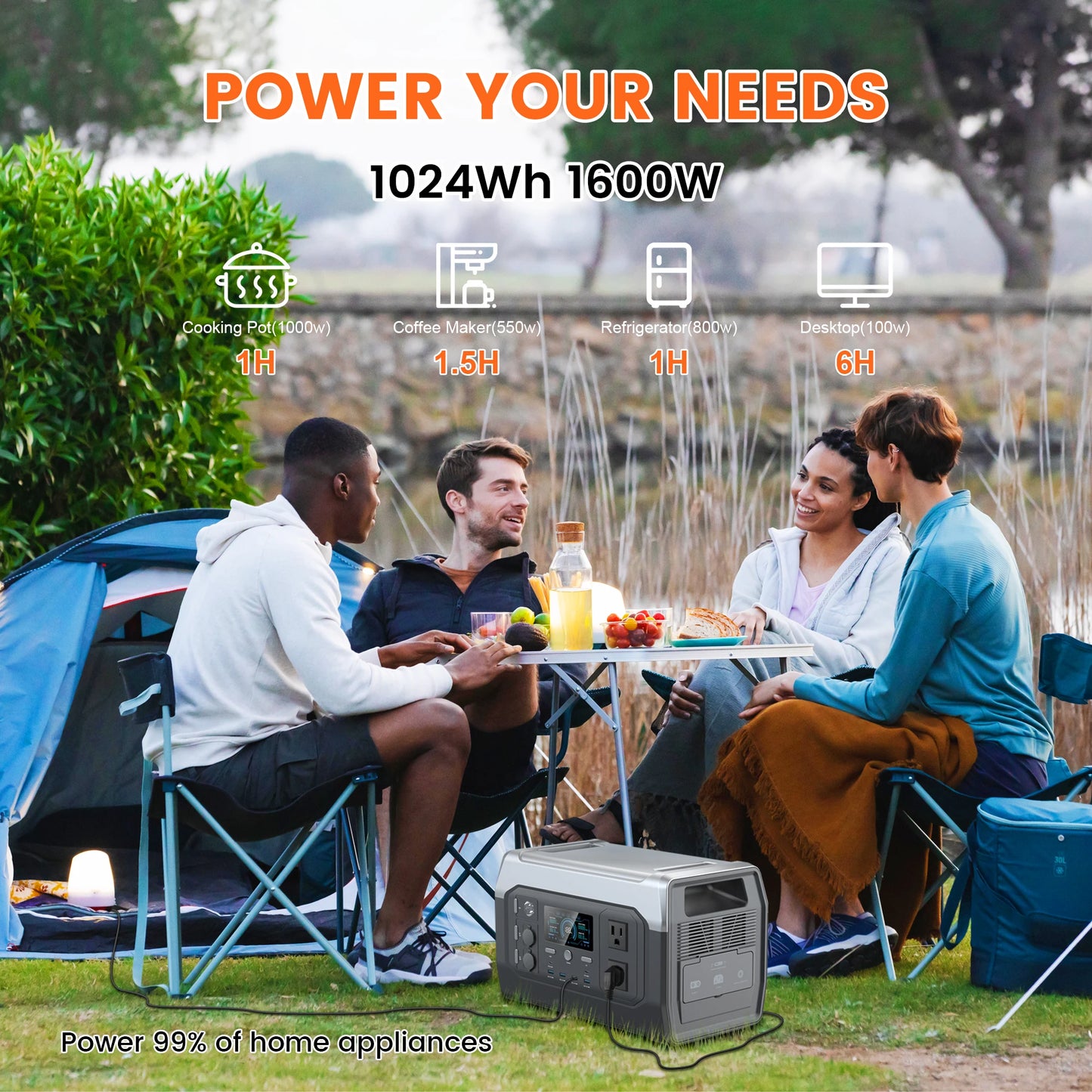 CTOLITY XP1000 Portable Solar Generator Power Station