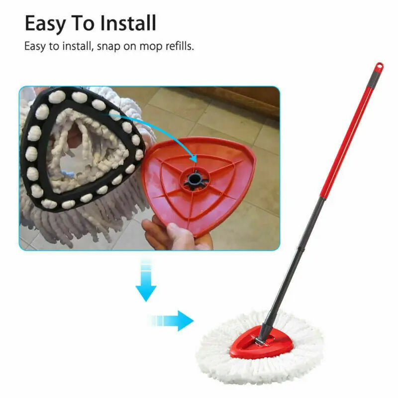 Easy Wring Floor Mop MicrofibreFabric Refill Head 2 In 1