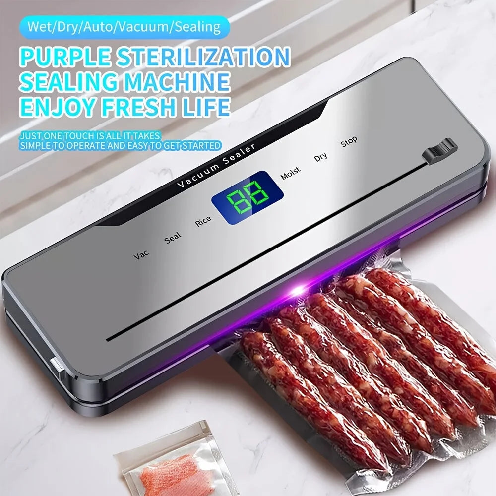 Automatic Food Vacuum Sealer Machine With Cutter And Vacuum Bags