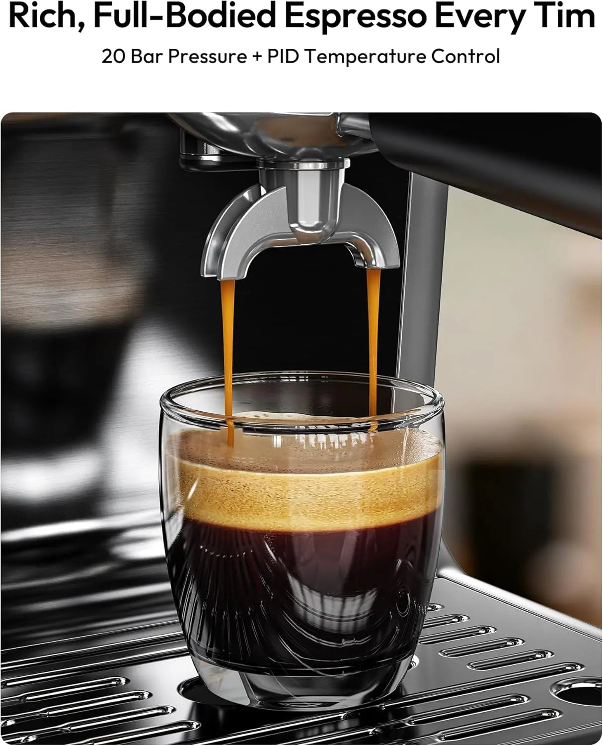 Home Espresso Machine With Built In Grinder And Milk Frother 20 Bar