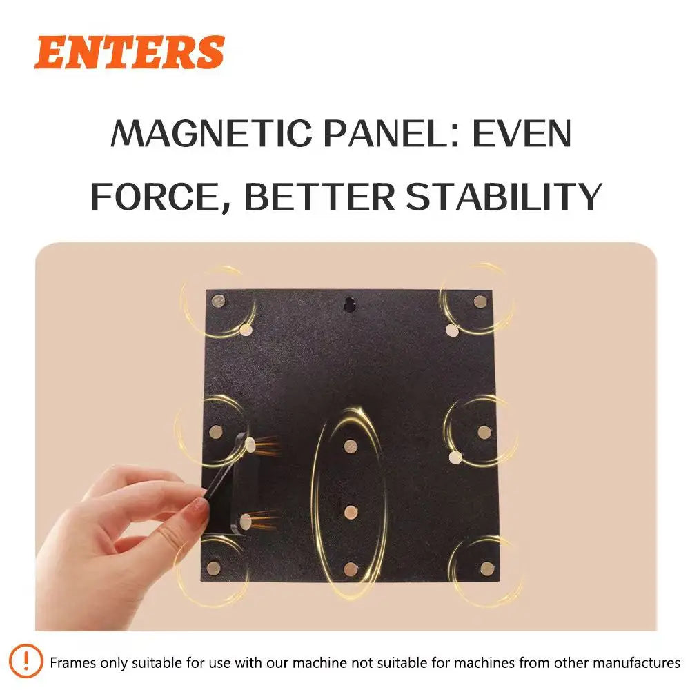 Acrylic Magnetic Photo Frame For Fridge Square Grid Display