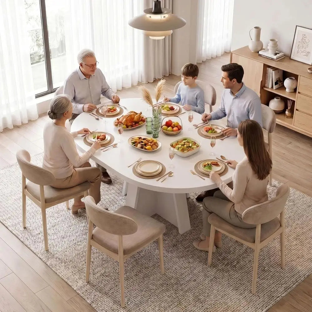 Ticify Expandable Round Dining Table For Kitchen And Dining Room