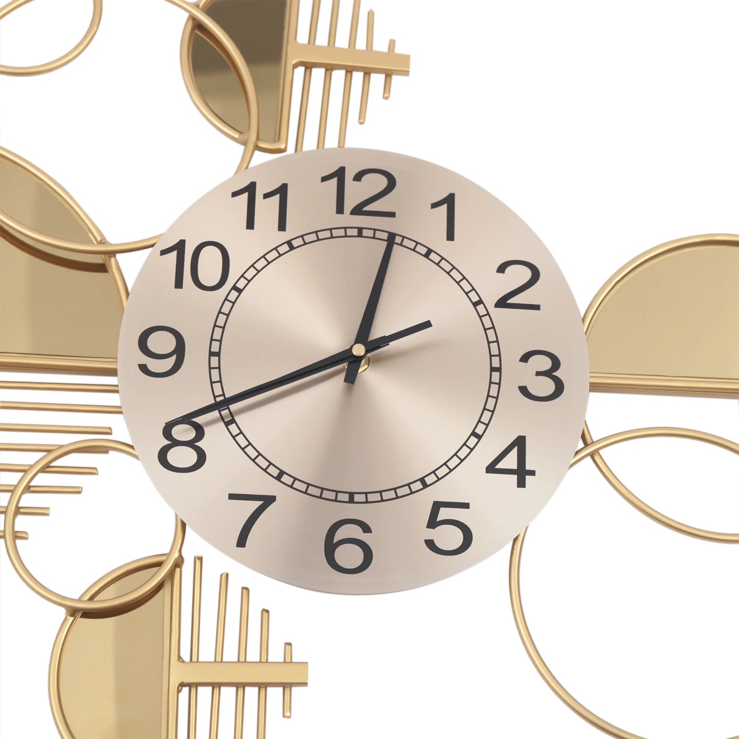 Creative Modern Metal Wall Clock Battery Operated Silent Minimalist Clock
