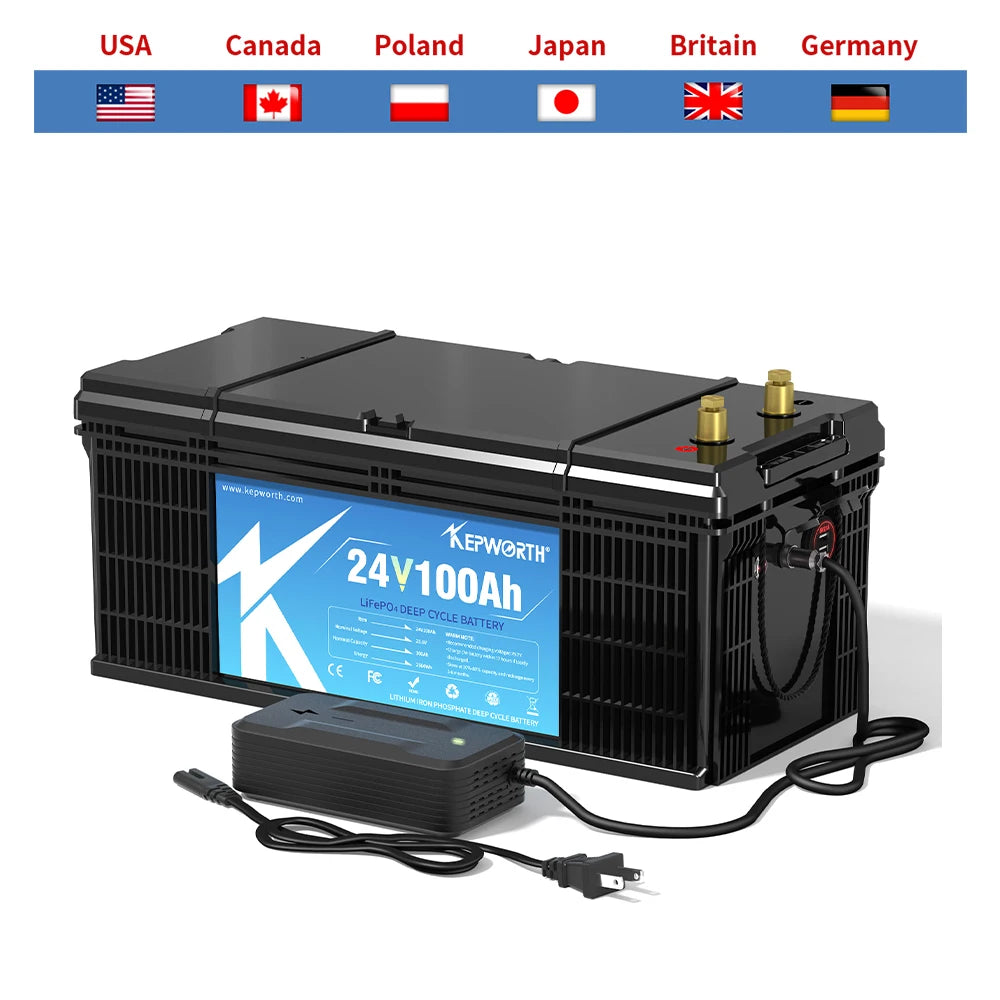 KEPWORTH Lithium Iron Phosphate Battery With Built In BMS