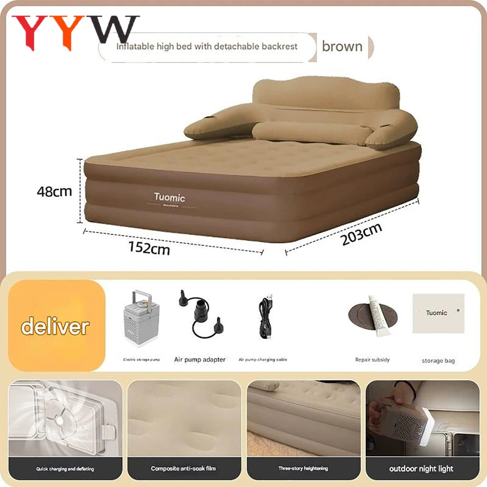 Portable Inflatable Two Person Camping Air Mattress Bed