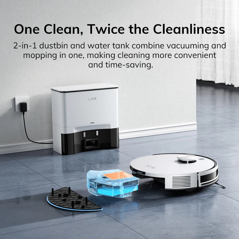 ILIFE A30 Pro Robot Vacuum And Mop Combo Self Emptying