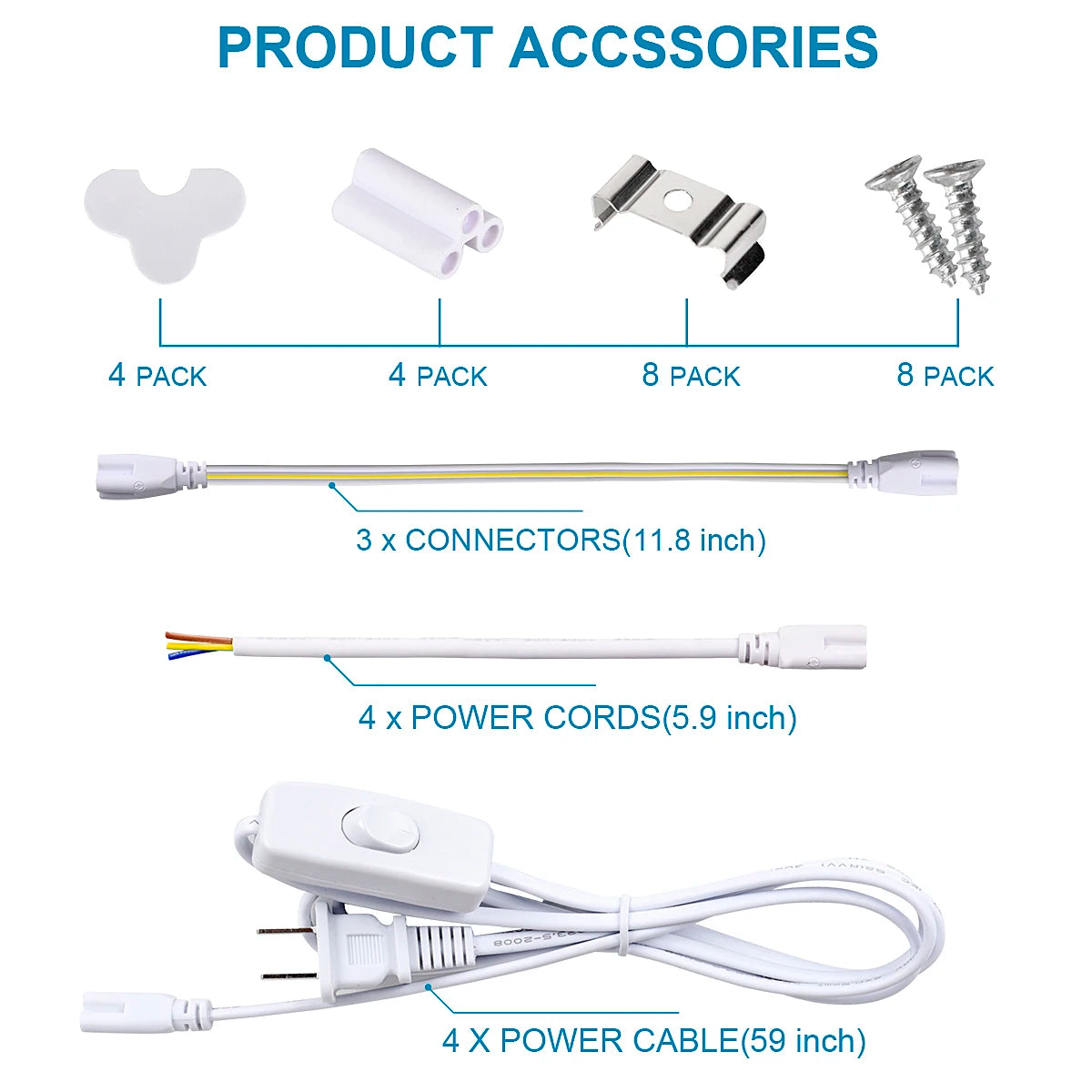 BSK BESTKA Led Shop Lights 50W 6500K 7500LM Linkable