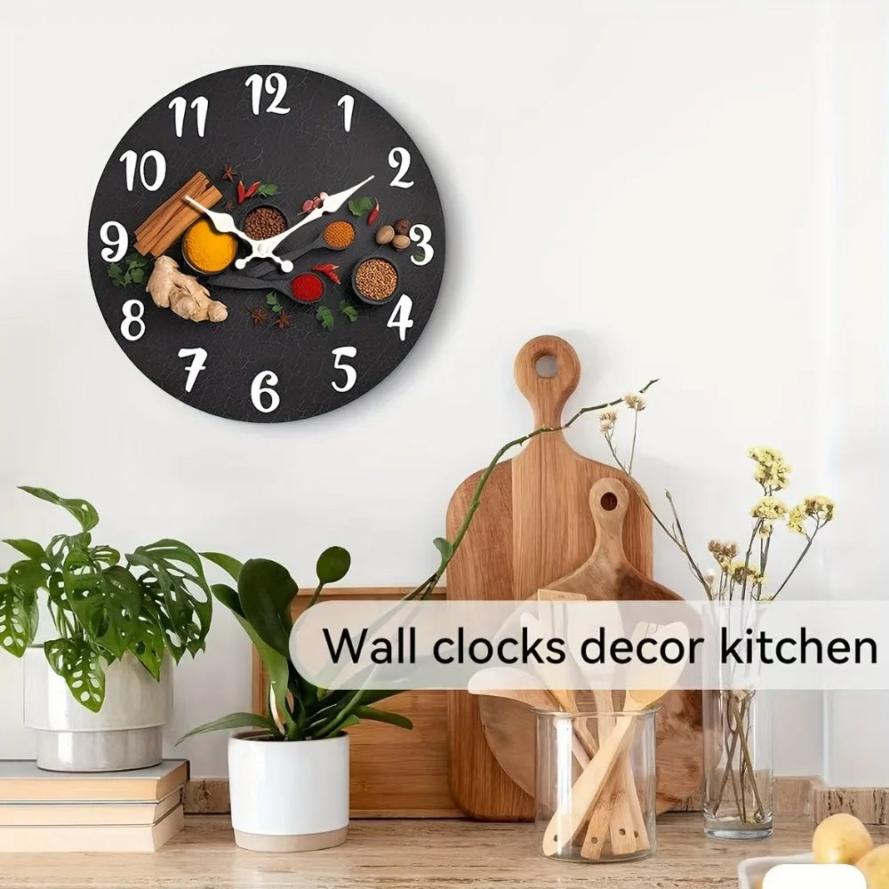 XMSJ Silent Round Wall Clock Digital NonTicking Design