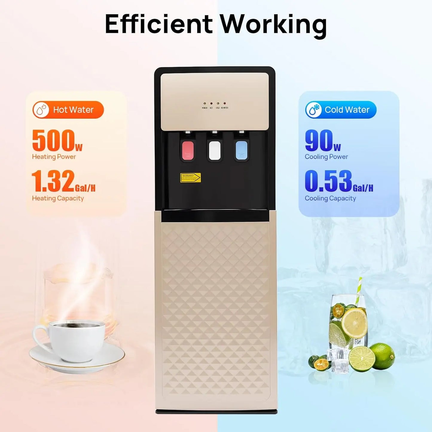 XMSJ Bottom Loading Water Cooler Dispenser Hot Cold