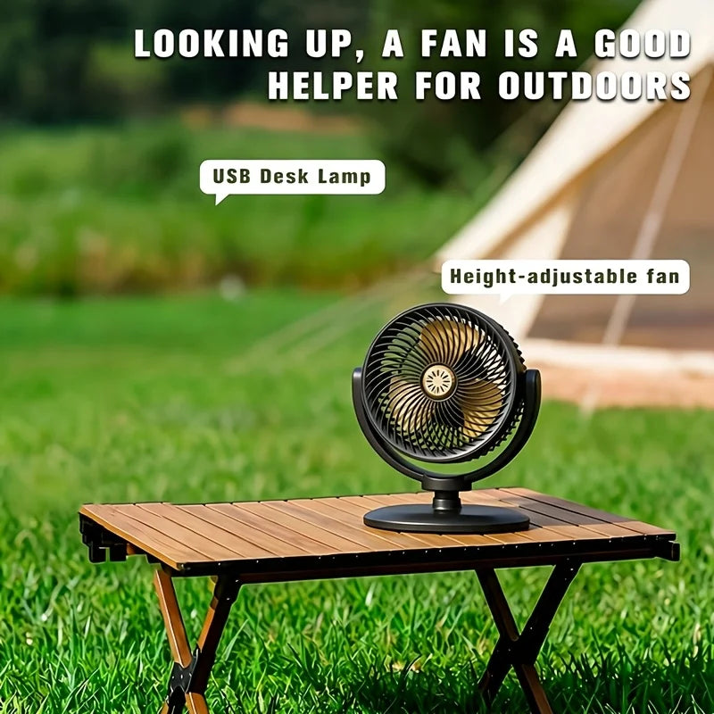 USB Floor And Desktop Air Circulation Fan With Five Speeds