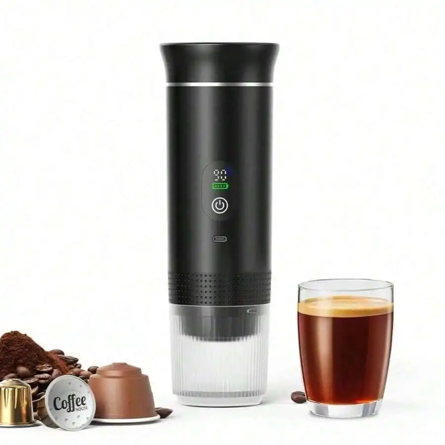 XMSJ Portable Electric Coffee Maker With Digital Display And Pods Compatibility