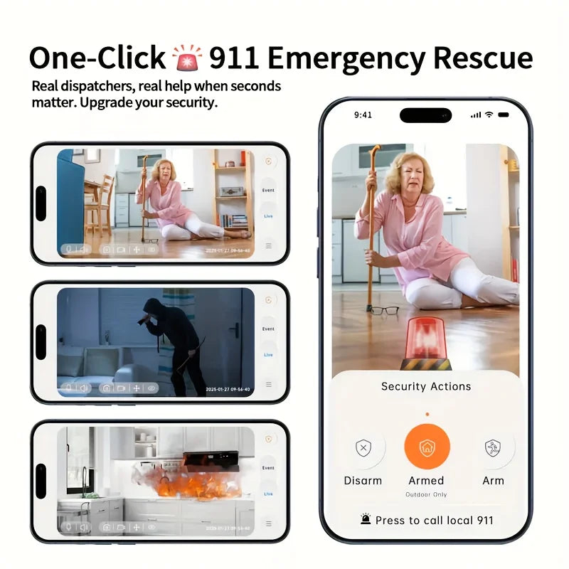 WESECUU 5MP Smart Indoor Outdoor Security Robot Camera With Audio
