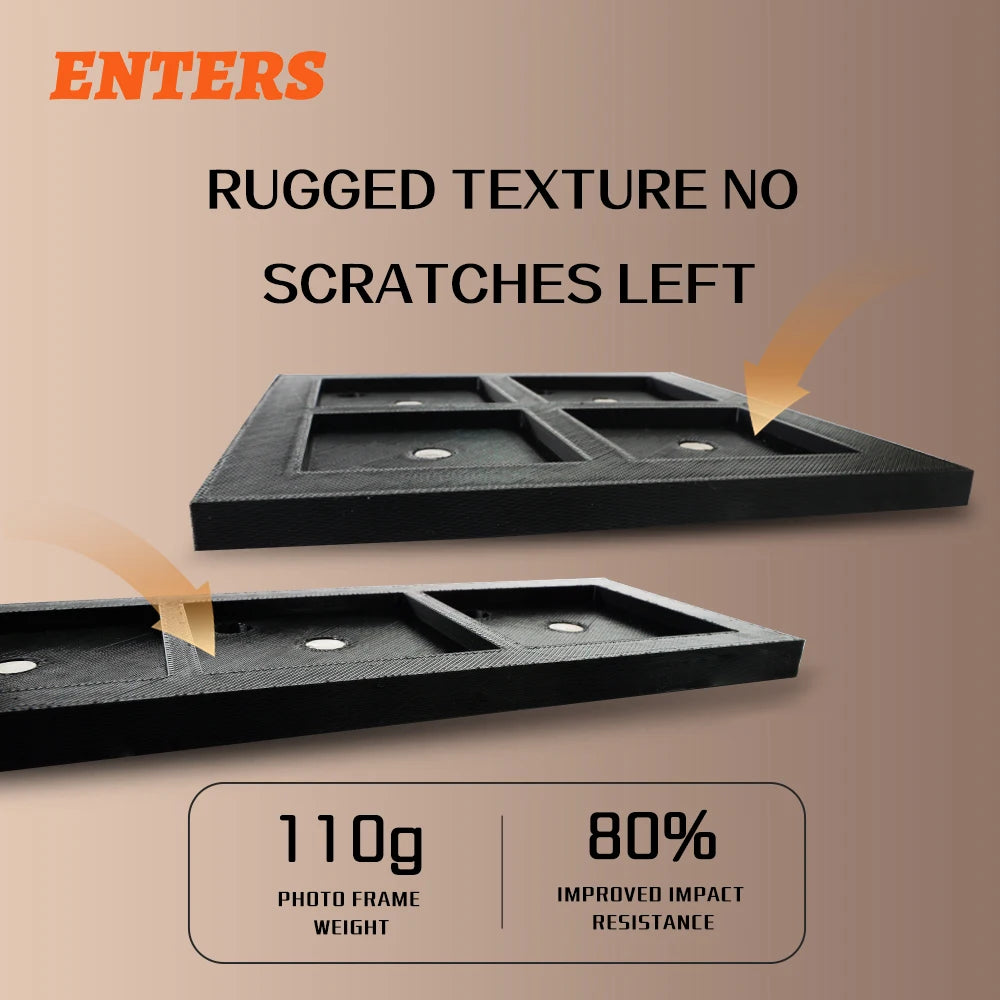 Acrylic Magnetic Photo Frame For Fridge Square Grid Display