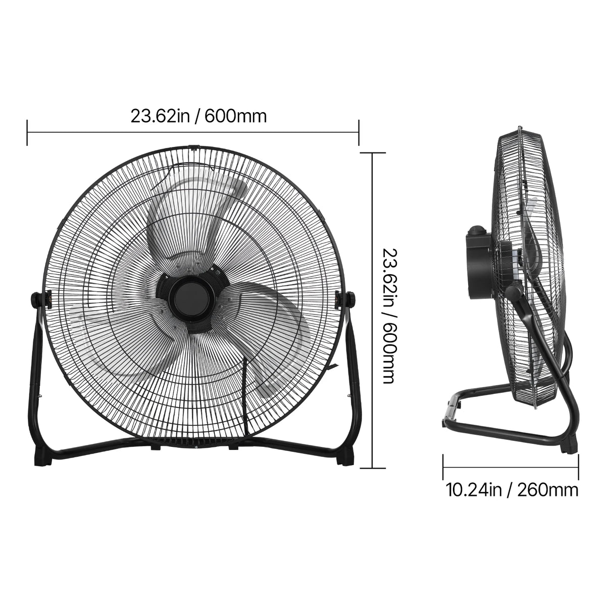 VEVOR High Velocity Industrial Floor Fans With Adjustable Tilt