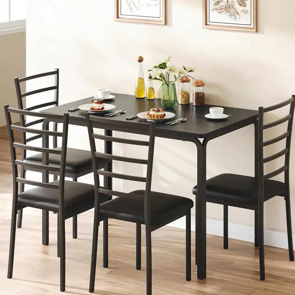 Ticify Modern Dinette Set With Upholstered Chairs For Dining Room