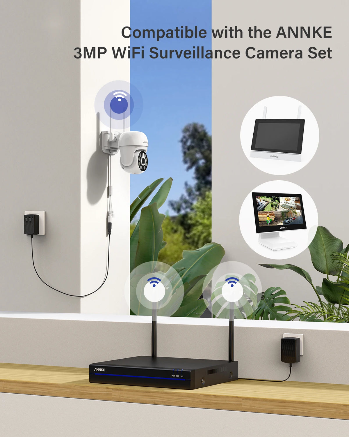 ANNKE 5MP WiFi Camera Human Detection Two Way Audio Night Vision