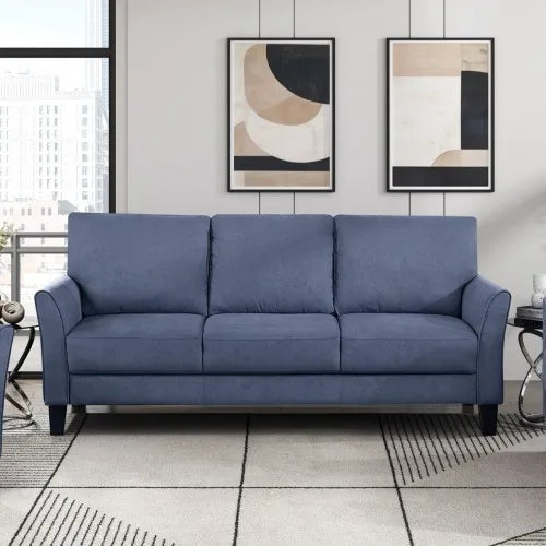 Modern 3 Piece Sofa Set With Solid Wood Frame Cushions