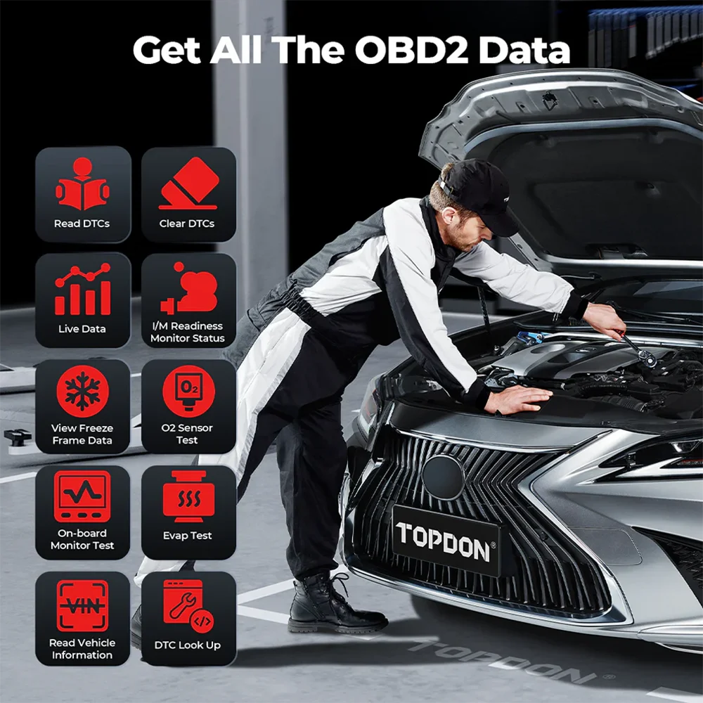 TOPDON Topscan Lite OBD2 Scanner Bluetooth Car Diagnostic Tool