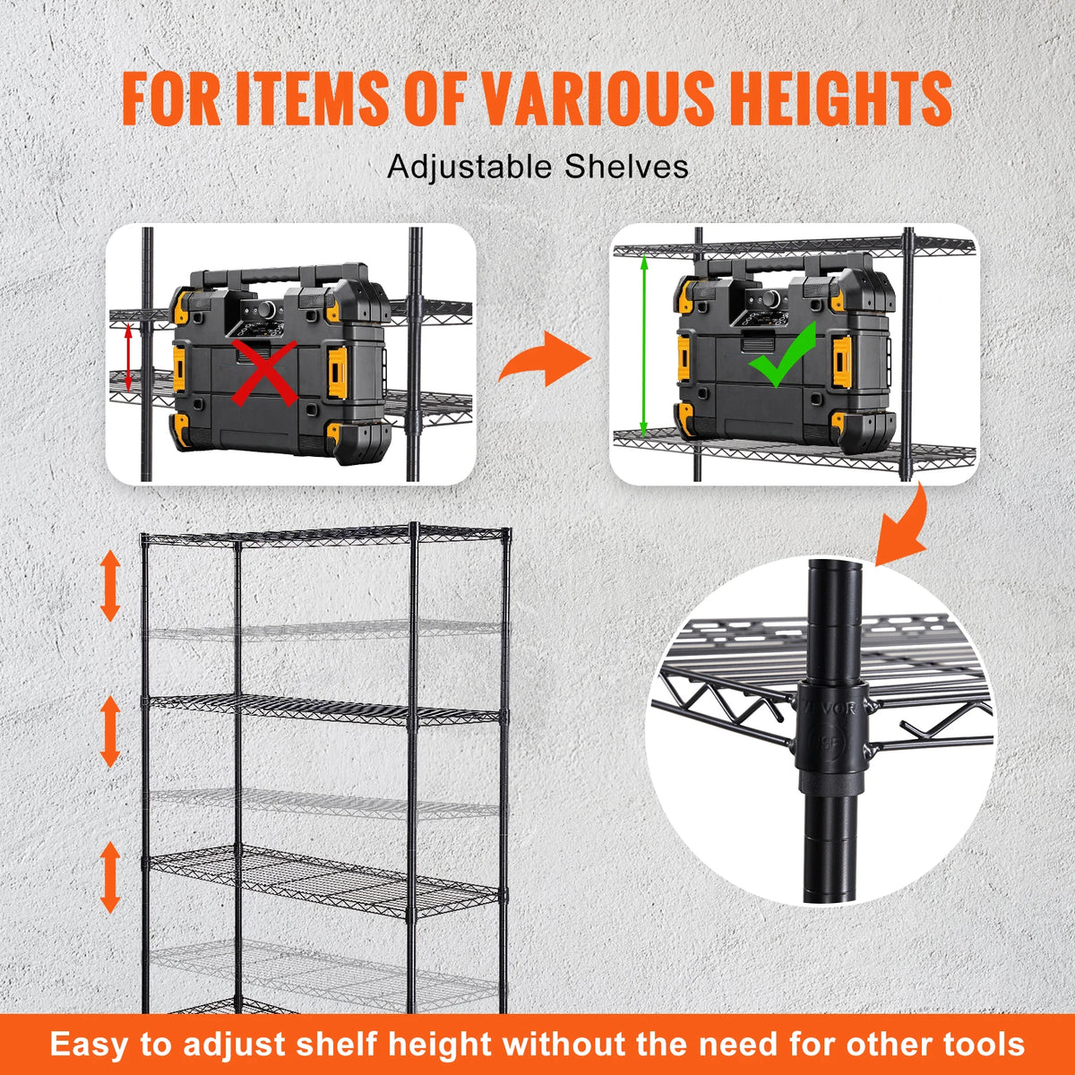 SucceBuy Four Tier Steel Ladder Storage Shelf Bookcase