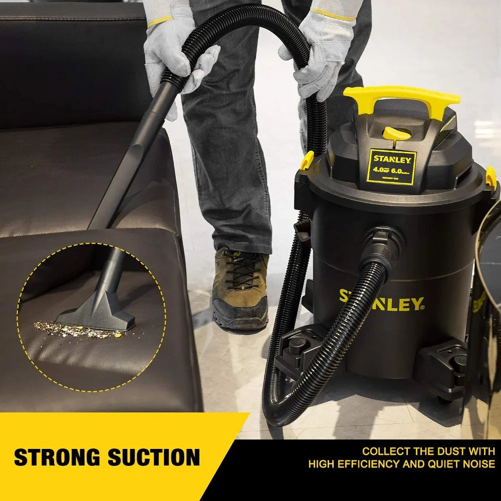 Stanley Wet Dry Vacuum Cleaner 4 HP Power For Garage And Home