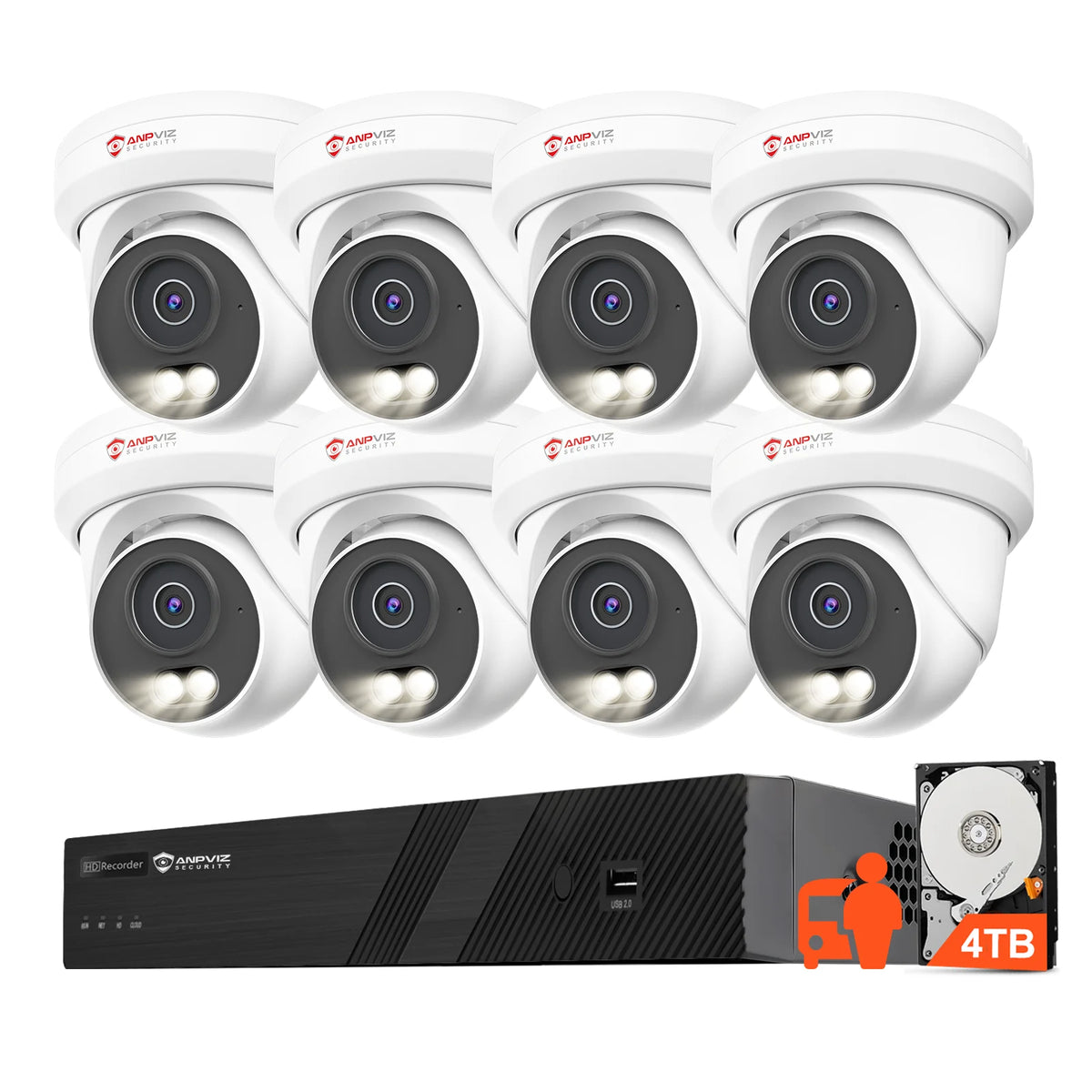 Anpviz 16 Channel PoE Camera System with Smart Dual Light