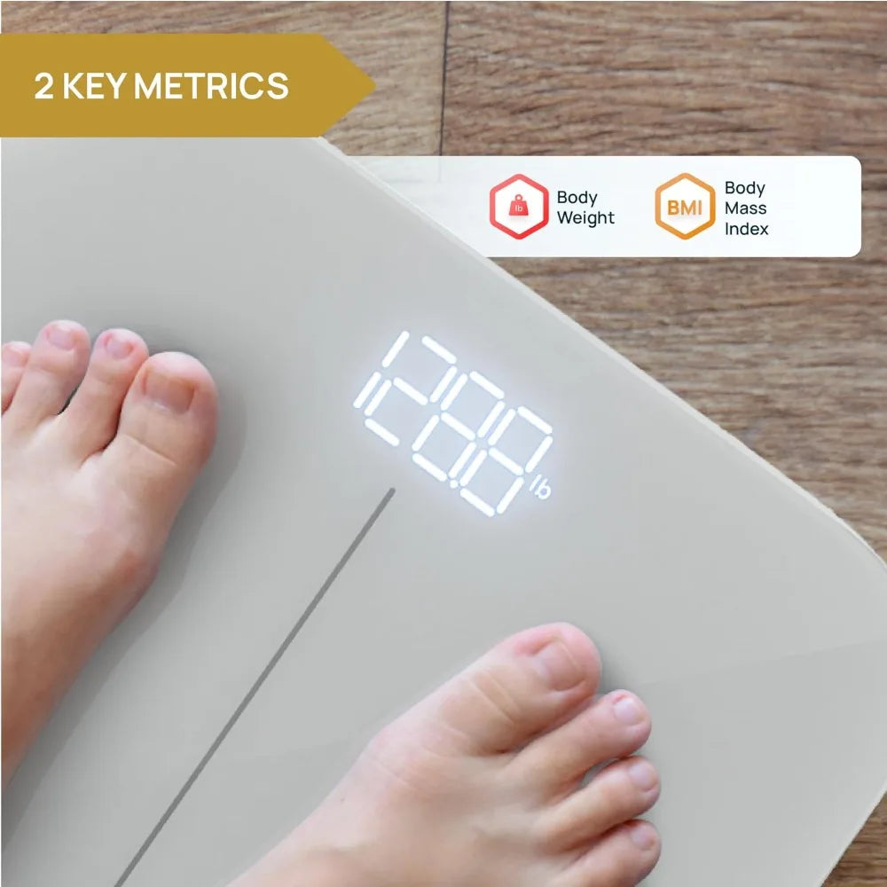 INEVIFIT Digital Bathroom Scale With Backlit Display 400 Lb Capacity