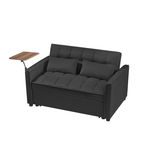 Contemporary Velvet Loveseat Sofa Bed For Living Room