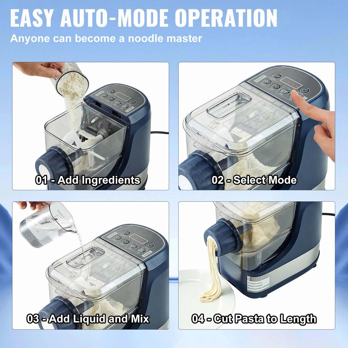 SucceBuy Automatic Electric Pasta Maker With Intelligent Noodle Making Modes