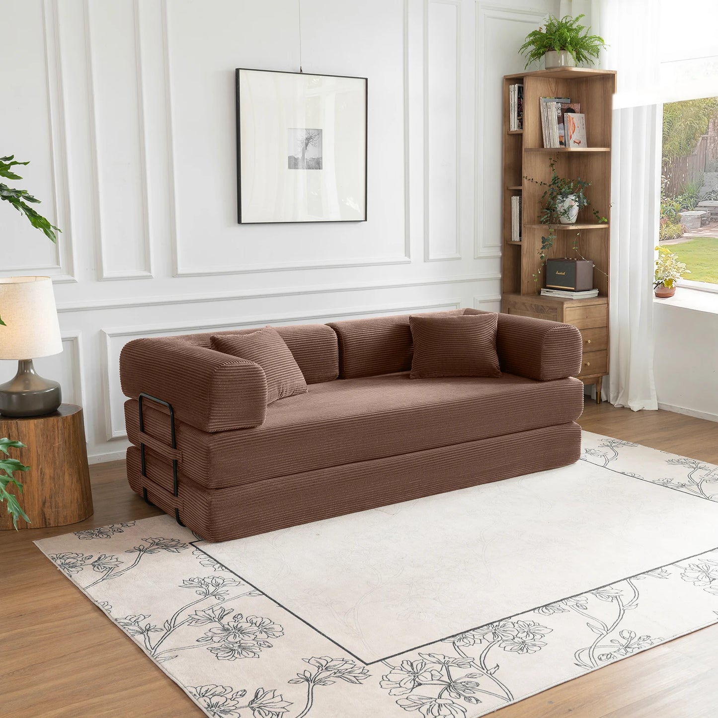 Tholasis Convertible Sofa Bed Fixed Frame For Small Spaces