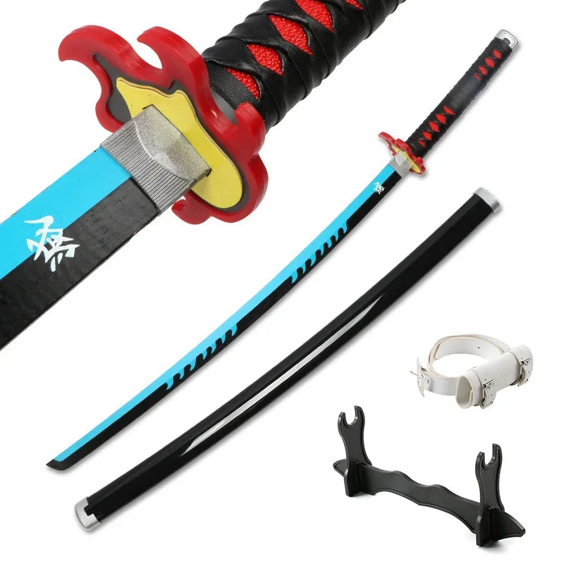 Anime Katana Cosplay Bamboo Wooden Toy Sword Tanjiro Zenitsu Kyoujurou
