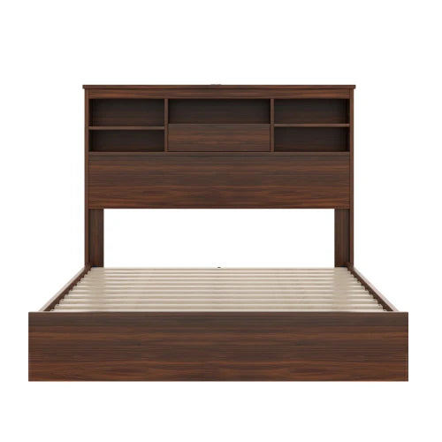 4 Piece Wooden Bedroom Set With Bed Frame Nightstands And Dresser