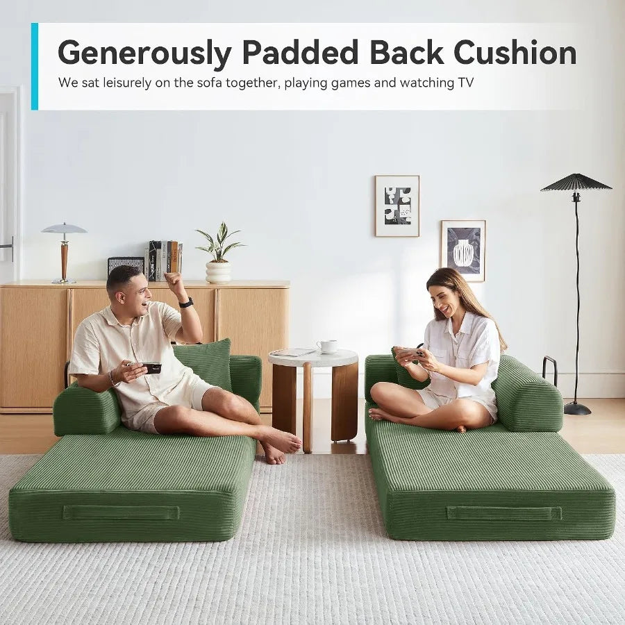 Convertible Boneless Futon Sofa Bed With Multifunctional Sleeper Design